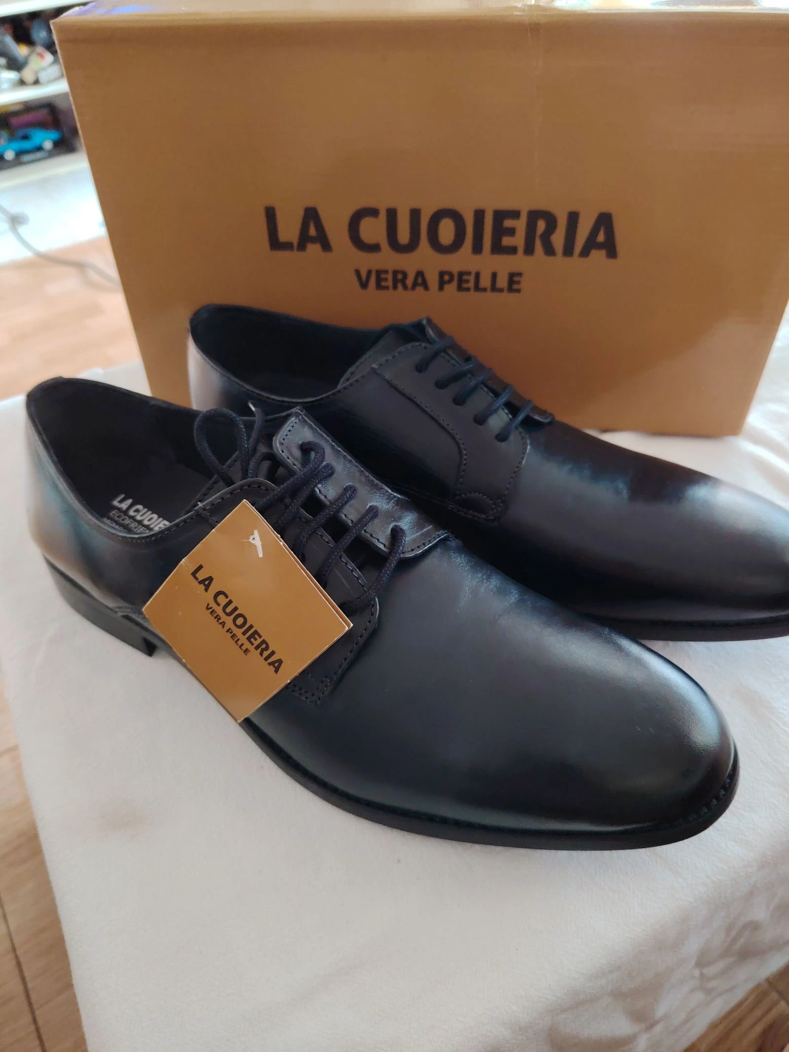 Sapatos de couro La Cuoieria homem tamanho 43 – photo 3